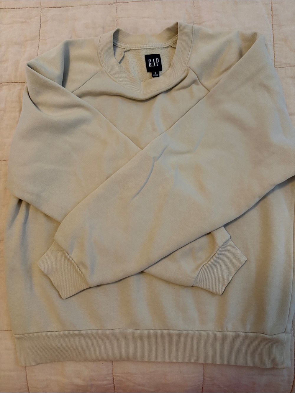 GAP Crewneck Sweatshirt in Pale Cream